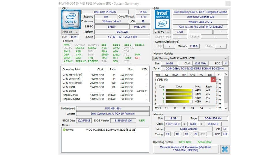 MSI PS63 Modern 8RC Hardware_7