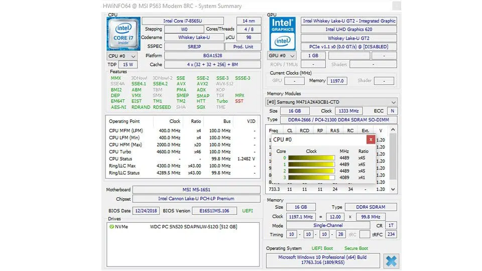 MSI PS63 Modern 8RC Hardware_7