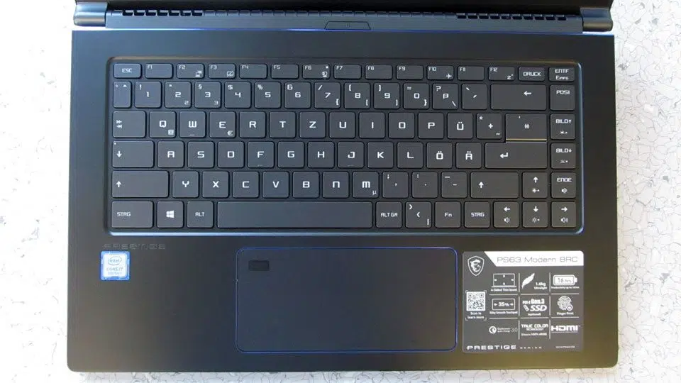 MSI PS63 Modern 8RC Tastatur_1