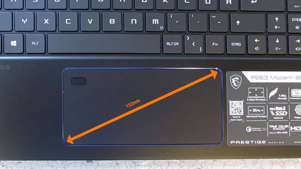 MSI PS63 Modern 8RC Tastatur_3