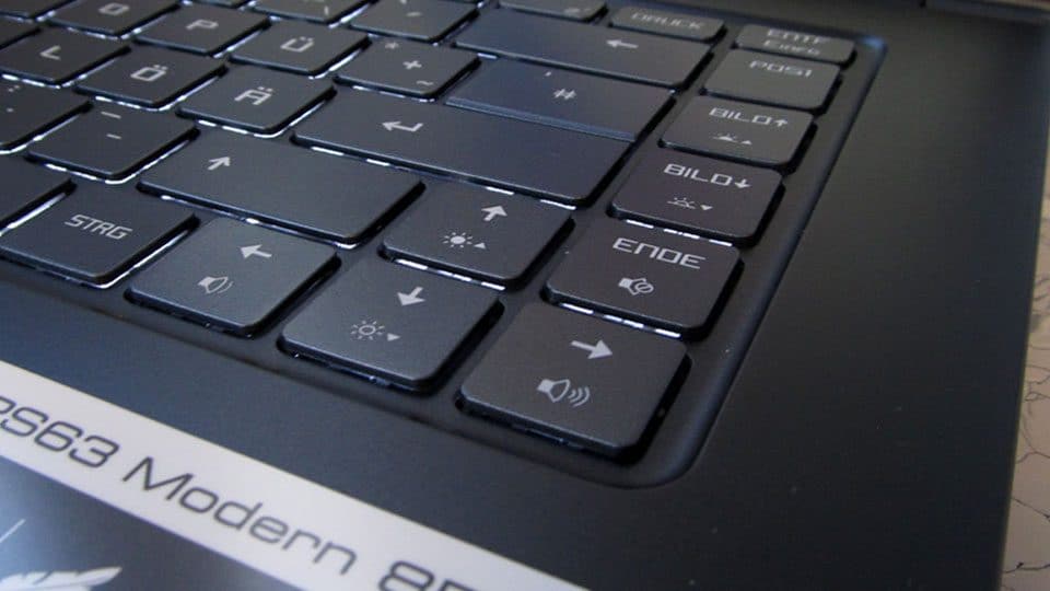 MSI PS63 Modern 8RC Tastatur_5