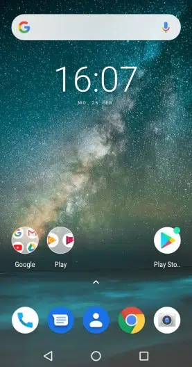 RugGear RG850 Homescreen